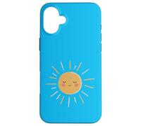 Sweet Sun Hand Drawn Boho Style Happy Sunshine Smile Case for iPhone 16 Plus