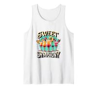 Sweet Symphony Retro Tropical Cocktails Summer Drinks Tank Top