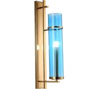 Sweet taize Blue Glass Lamp Mood Lighting Wall Lamp, Post-Modern Simple American Electroplating Process Mirror Headlamp, Furniture Decoration Dining,Luxury