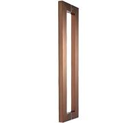 Sweet taize Door Handles,Double Pull Bar Thick 304 Stainless Steel Square Tube Door Handle,Door Pull Handle Sliding Glass Door Handles for Bathroom Shower,Office,Hotel,Shop Door(Size:1200 x 1162mm)