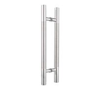 Sweet taize Door Pull Handle,Durable Stainless Steel Round Tube Home Office Glass Door Sliding Door Handle - Easy to Install,2 Colors,5 Sizes(Color:Silver,Size:600×400mm)