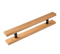 Sweet taize Door Pull Handle H Shape Barn Door Handle Wooden,Commercial Solid Wood Door Handle for Interior Exterior Cabinet Closet,Heavy Duty Glass Door Pull Handle(Color:Style2,Size:100cm/39in)