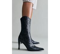 Sweet Talker Snip Toe Boots Shoe by Jeffrey Campbell at Free People in Black Embossed, Size: US 7.5 - female