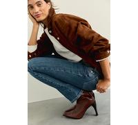 Sweet Talker Snip Toe Boots Shoe by Jeffrey Campbell at Free People in Dark Brown Brush, Size: US 7.5 - female
