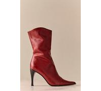 Sweet Talker Snip Toe Boots Shoe by Jeffrey Campbell at Free People in Red Distressed, Size: US 8.5 - female