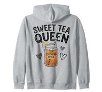 Sweet Tea Queen Southern Style Iced Drink Jar Zip Hoodie