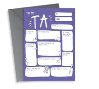 Sweet Teaching Assistant Thank You Card - Teaching Assistant - Fill In The Blanks - To My TA