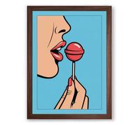Sweet Temptation Modern Framed Wall Art Print A3 (42×29.7cm) Walnut, Wall Decor for Living Room, Bedroom, Office & Home, Ready to Hang, Art Gift