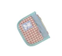 Sweet Themed Zippers Around Wallet Compact Size Coin Purse Card Holder for Essential Travel Friendly Girls Gift Cloth Sisters