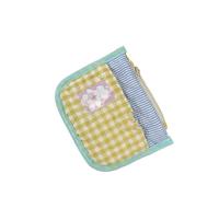 Sweet Themed Zippers Around Wallet Compact Size Coin Purse Card Holder for Essential Travel Friendly Girls Gift Cloth Compact Badge Holder
