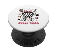 Sweet Tooth Leopard Print Design Dental Assistant PopSockets Adhesive PopGrip