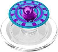 Sweet Trashy Sheep Art - Arty Kawaii Purple Teal Comic PopSockets PopGrip for MagSafe