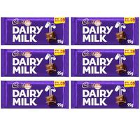 Sweet Treat - Cad Dairy Milk Chocolate Bar 95g PMP (6 x 95g) Smooth and Creamy Milk Chocolate | Delightful Treats | Gift for All Occasions