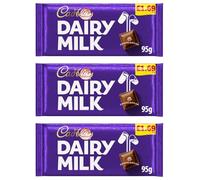 Sweet Treat - Dairy Milk Chocolate Bar 95g PMP (3 x 95g) Smooth and Creamy Mmilk Chocolate | Delightful Treats | Gift for All Occasions