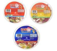 Sweet Treat - NewHarribo Starmix, Supermix & Tangfastic Tub 400g, Pack of 3 - Fruit Flavour And Sweet Foam Gums - No Artificial Flavours Treat For Adults and Kids