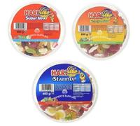 Sweet Treat - NewHarribo Starmix, Supermix & Tangfastic Tub 400g, Pack of 3 - Fruit Flavour And Sweet Foam Gums - No Artificial Flavours Treat For Adults and Kids By Experts Supplies Ltd