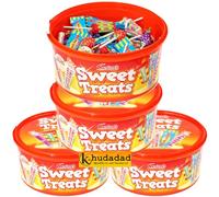 Sweet Treats Assortment Tubs 600g - Bundle Consisting of Swizzels (Pack Of 4 Tubs) - A Little Piece Of Heaven - Sweets For Everyone By KHUDADAD