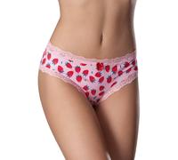 Sweet Treats Crotchless Boy Short with Lube - Strawberry - Large/X-Large