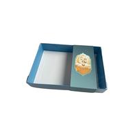 Sweet Treats Packaging Clear Lid Biscuit/Truffle/Sweets/Dates Box with Ramadan/Eid Sleeves - Multiple sizes and designs - 10 Pack (Blue Box with Blue Ramadan Sleeve, 20x14x3.5cm)