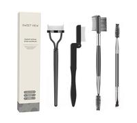 SWEET VIEW Eyelash Comb Lash Separator Tool Brow Brush & Lash Spoolie Professional Eye Makeup Tools (4 Pieces Set)