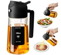 SWEET VIEW Olive Oil Spray Bottle 470ml 2 In 1 Glass Oil Dispenser/Pour
