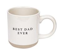 Sweet Water Decor Stoneware Coffee Mugs | Dad Mug | Novelty Coffee Mugs | Microwave & Dishwasher Safe | 14oz Tea Cup | Father's Day Gift (Best Dad Ever)