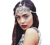 Sweet Wedding Headpiece Bridal Head Chain Hair Jewelry for Women Rhinestone Forehead Headband Accessories for fashion(Silver 1)