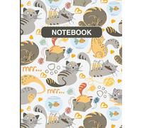 Sweet Whiskers Cat Notebook - Cute Cat Composition Book for Writing, School, Journaling & Notes: Funny & Playful Cat Design • Lined Pages • Sweet Whiskers Collection #6 (8x10)