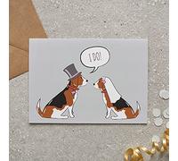 Sweet William Beagle Wedding/Engagement Card