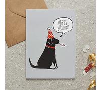Sweet William Black Labrador Birthday Card