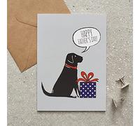 Sweet William Black Labrador Father's Day Card