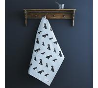 Sweet William Black Schnauzer Tea Towel