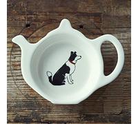 Sweet William Teabag Dish, Teapot Shape, Border Collie