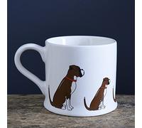 Sweet William Boxer Mug | Rows of Boxers Dog Mug | Dishwasher Microwave Safe | Ideal Gift for Dog Lovers | 7.5 cm x 9 cm