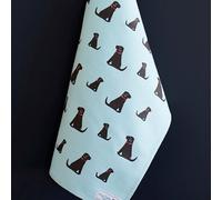 Sweet William Chocolate Labrador tea towel