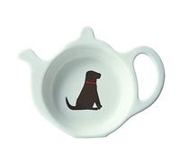 Sweet William Teabag Dish, Teapot Shape, Chocolate Labrador