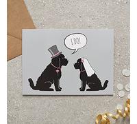 Sweet William Cockapoo/Labradoodle (Black) Wedding/Engagement Card