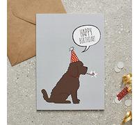 Sweet William Cockapoo/Labradoodle (Chocolate) Birthday Card