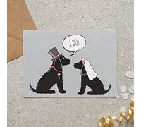 Sweet William Cocker Spaniel (Black) Wedding/Engagement Card