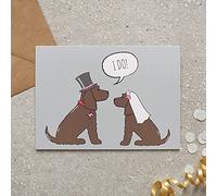 Sweet William Cocker Spaniel (Chocolate) Wedding/Engagement Card
