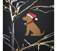 Sweet William Golden Cocker Spaniel Christmas Decoration, Wood, 10x10x0.5 cm