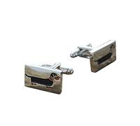 Sweet William Dachshund Cufflinks | Silver plated Men Cufflinks for Dachshund or any dog lover | 18 mm x 3 mm