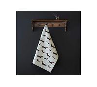 Sweet William Dachshund tea towel