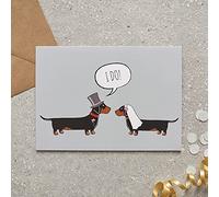 Sweet William Dachshund Wedding/Engagement Card