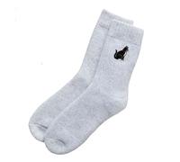 Sweet William Designs Black And White Cat Embroidered Wool Socks