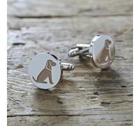 Sweet William Golden Cocker Spaniel Cufflinks | Silver plated Men Cufflinks for Spaniel or any dog lover | 18 mm x 3 mm