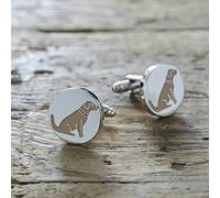 Sweet William Golden Retriever Cufflinks | Silver plated Men Cufflinks for Retriever or any dog lover | 18 mm x 3 mm