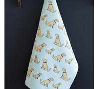 Sweet William Golden Retriever tea towel