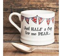 Sweet William Just Half a Cup For Me Dear (small) mug with bunting