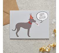 Sweet William Lurcher Birthday Card